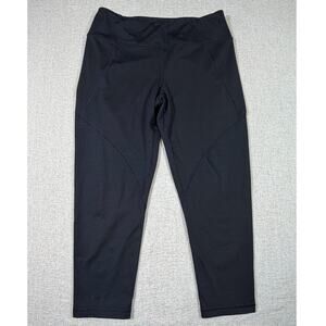 Patagonia Women Lge Black Lightweight Activewear Athleisure Knit Capri Leggings